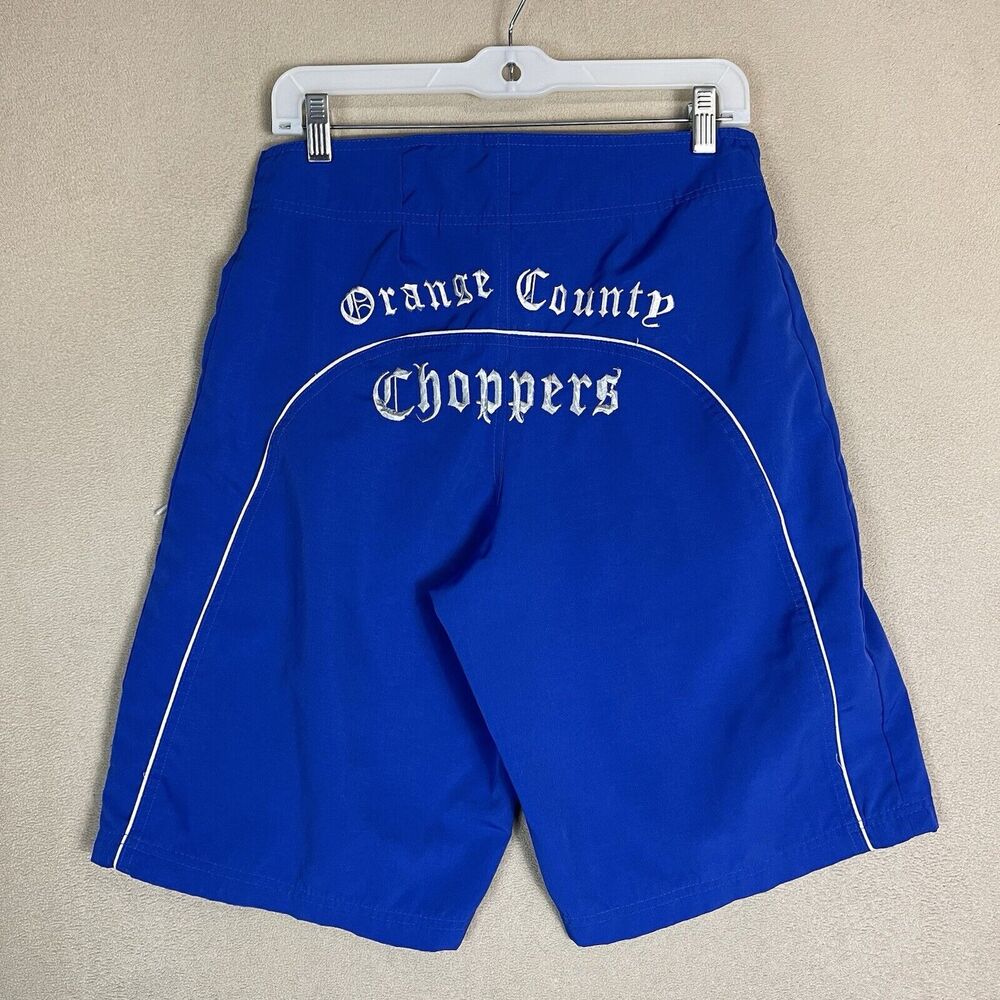OCC Orange County Choppers Short Mens 30 Blue Embroidered Board Short